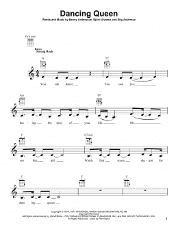 page one of Dancing Queen (Ukulele)