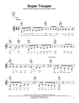 page one of Super Trouper (Ukulele)