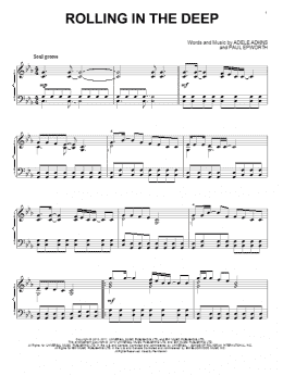 page one of Rolling In The Deep (Piano Solo)