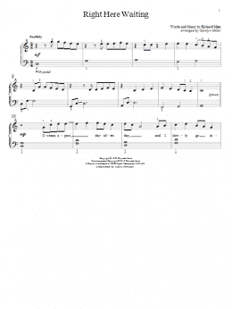 page one of Right Here Waiting (Educational Piano)