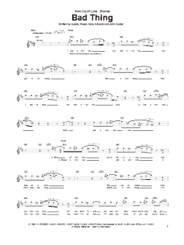 page one of Bad Thing (Guitar Tab)