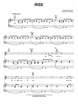 page one of Rise (Piano, Vocal & Guitar Chords (Right-Hand Melody))