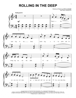 page one of Rolling In The Deep (Big Note Piano)