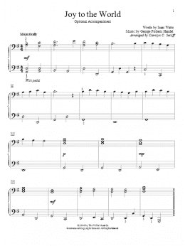 page one of Joy To The World (Piano Duet)