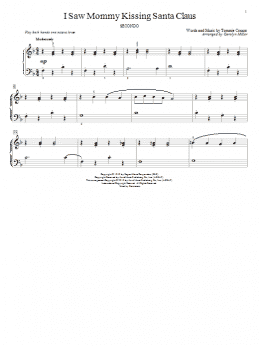 page one of I Saw Mommy Kissing Santa Claus (Piano Duet)