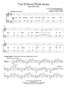 page one of You'll Never Walk Alone (Educational Piano)