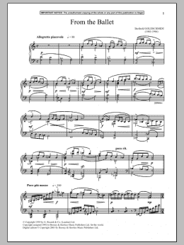 page one of From The Ballet (Piano Solo)