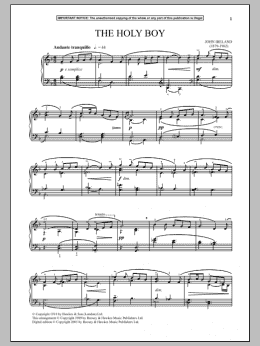 page one of The Holy Boy (Piano Solo)