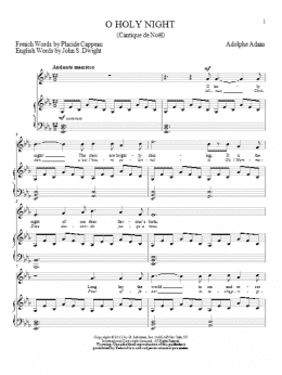 page one of O Holy Night (Piano & Vocal)