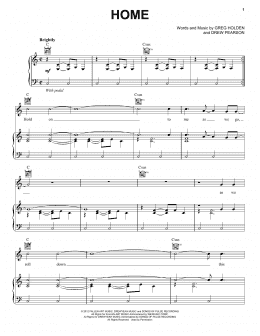 page one of Home (Piano, Vocal & Guitar Chords (Right-Hand Melody))