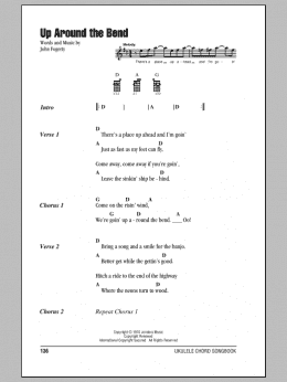 page one of Up Around The Bend (Ukulele Chords/Lyrics)