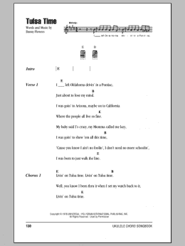 page one of Tulsa Time (Ukulele Chords/Lyrics)