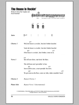 page one of The House Is Rockin' (Ukulele Chords/Lyrics)