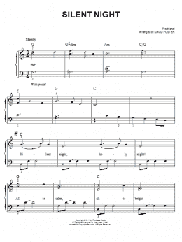 page one of Silent Night (Easy Piano)