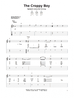 page one of The Croppy Boy (Easy Guitar Tab)