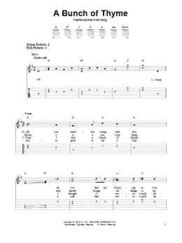 page one of A Bunch Of Thyme (Easy Guitar Tab)