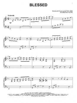 page one of Blessed (Piano Solo)