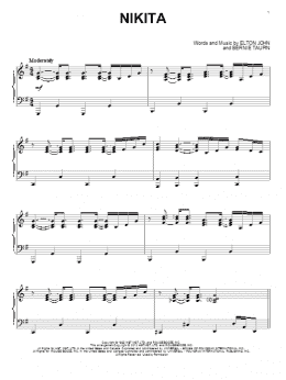 page one of Nikita (Piano Solo)