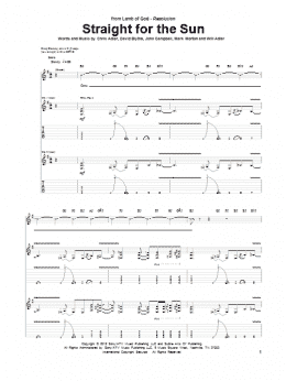 page one of Straight For The Sun (Guitar Tab)