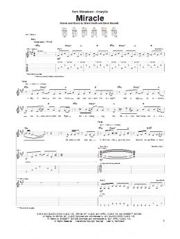 page one of Miracle (Guitar Tab)