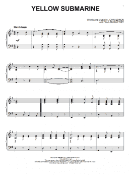 page one of Yellow Submarine (Piano Solo)