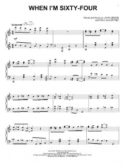 page one of When I'm Sixty-Four (Piano Solo)