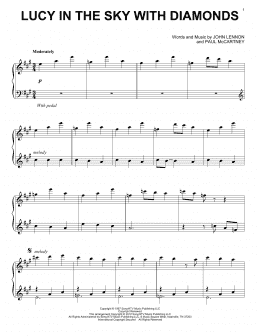 page one of Lucy In The Sky With Diamonds (Piano Solo)