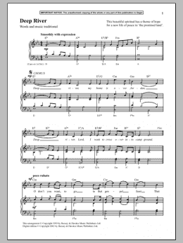 page one of Deep River (Piano & Vocal)