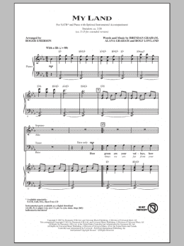 page one of My Land (arr. Roger Emerson) (SATB Choir)