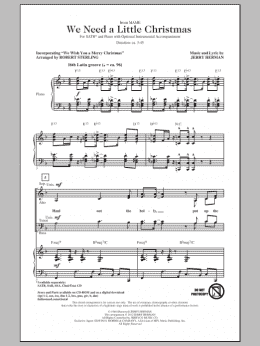 page one of We Need A Little Christmas (SATB Choir)