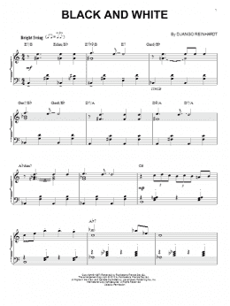 page one of Black And White (arr. Brent Edstrom) (Piano Solo)