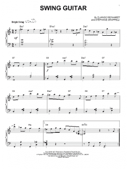 page one of Swing Guitar (arr. Brent Edstrom) (Piano Solo)