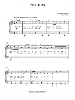 page one of PBJ Blues (Educational Piano)