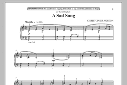 page one of A Sad Song (Piano Solo)