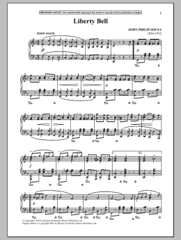 page one of Liberty Bell (Piano Solo)