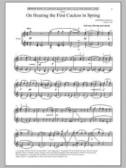 page one of On Hearing The First Cuckoo In Spring (Piano Duet)