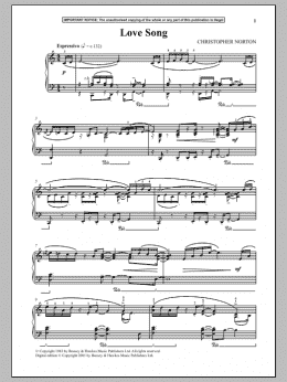 page one of Love Song (Piano Solo)