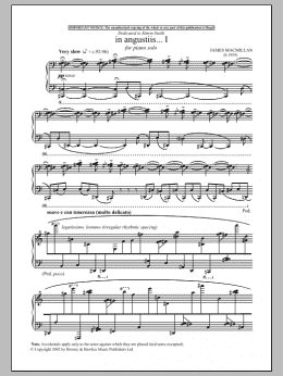 page one of In Angustiis (Piano Solo)