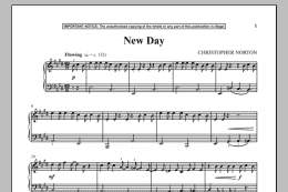 page one of New Day (Piano Solo)