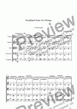 page one of Headland Suite For Strings
