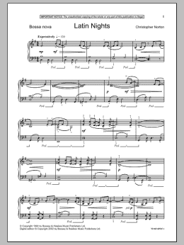 page one of Latin Nights (Piano Solo)