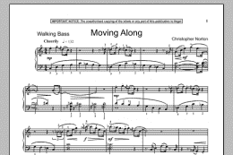 page one of Moving Along (Piano Solo)