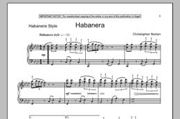 page one of Habanera (Piano Solo)