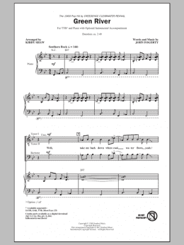 page one of Green River (TTBB Choir)