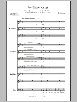 page one of We Three Kings Of Orient Are (TTBB Choir)