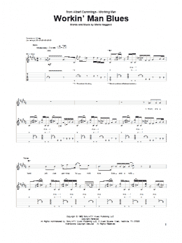 page one of Workin' Man Blues (Guitar Tab)