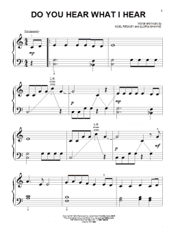 page one of Do You Hear What I Hear (Beginning Piano Solo)