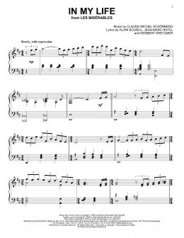 page one of In My Life (Piano Solo)