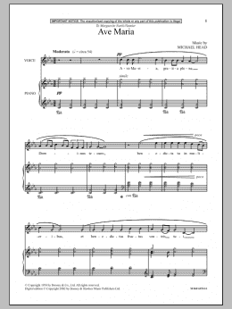 page one of Ave Maria (Piano & Vocal)