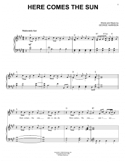 page one of Here Comes The Sun (Piano & Vocal)